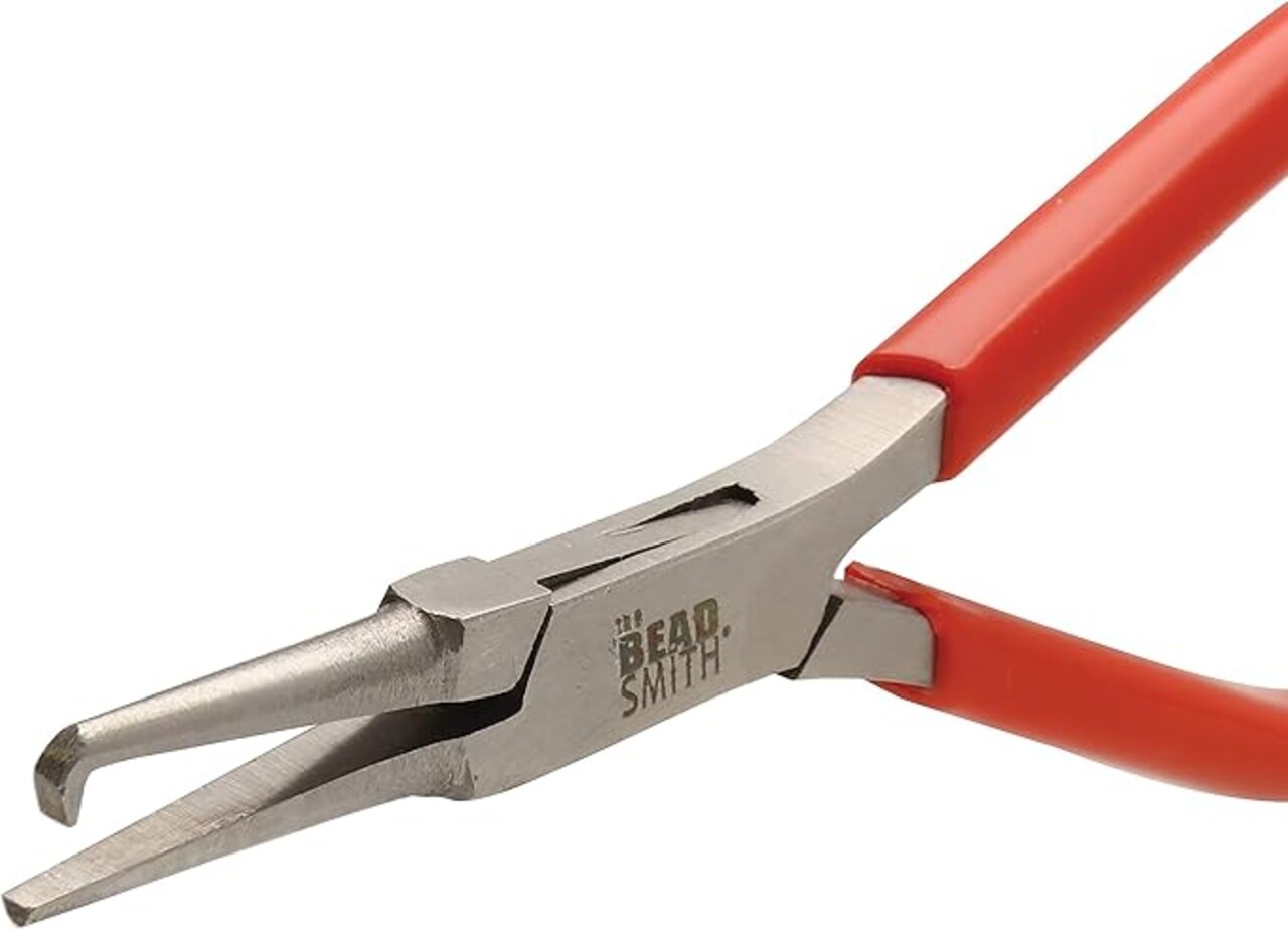 The Beadsmith Split Ring Pliers - Easily Opens Split Rings to Attach Findings, w/ Double Leaf Springs, Use with Any Size